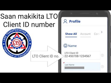 LTO client ID number saan makikita online .